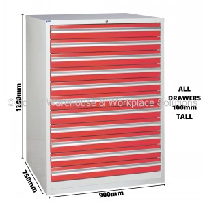 Euroslide Storage Cabinet 11 Drawer 1200mm